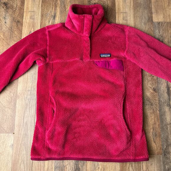 Vintage 90s Patagonia Re-Tool Snap-T Jacket Women's Small Pink Fleece 5373 - Picture 2 of 11